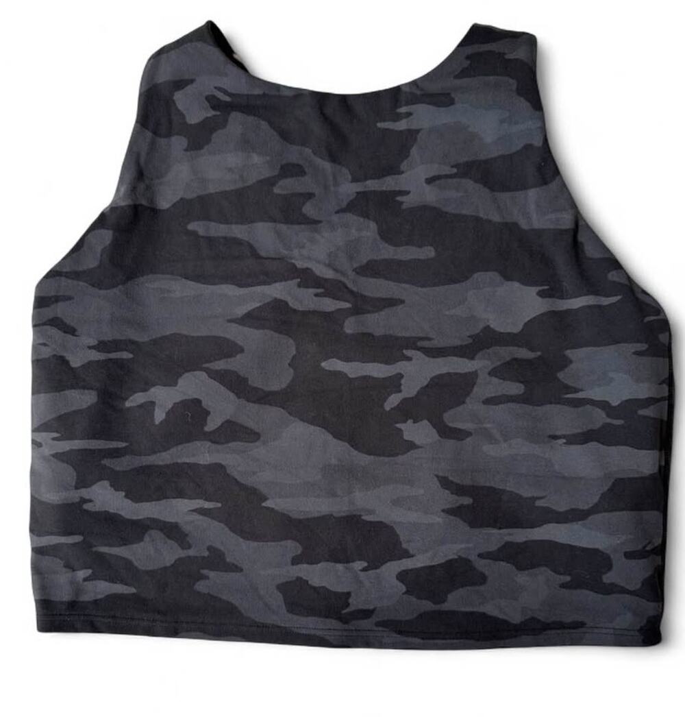 Women's Athleta Conscious Crop Printed Dark Grey Size Medium